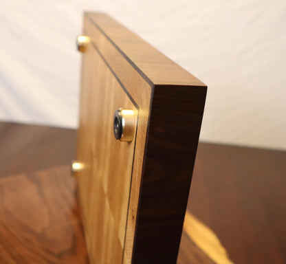 Elegant Walnut and White Oak End Grain Cutting Board