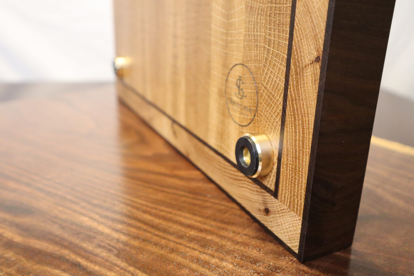 Elegant Walnut and White Oak End Grain Cutting Board